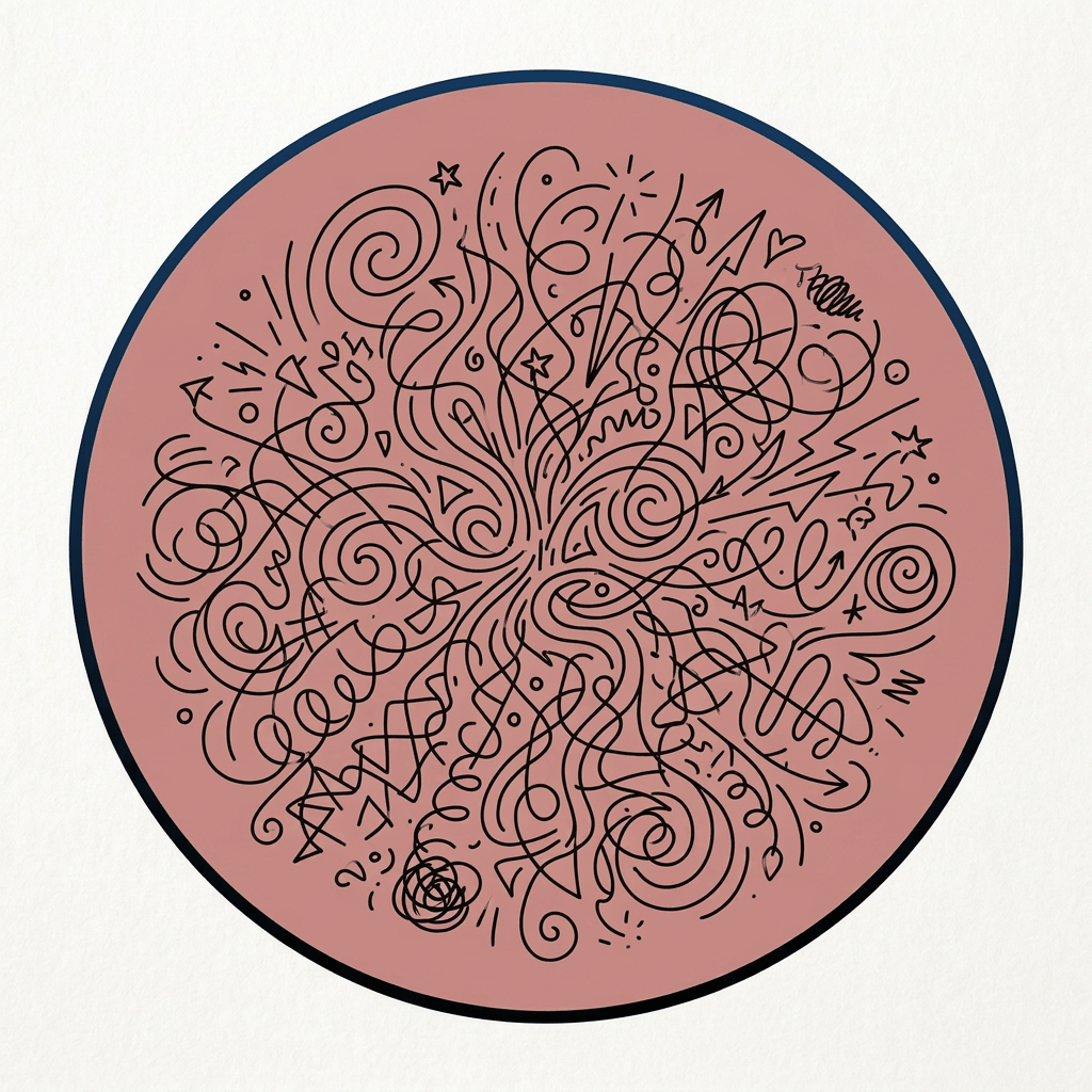 Fill circle interior antique pink background